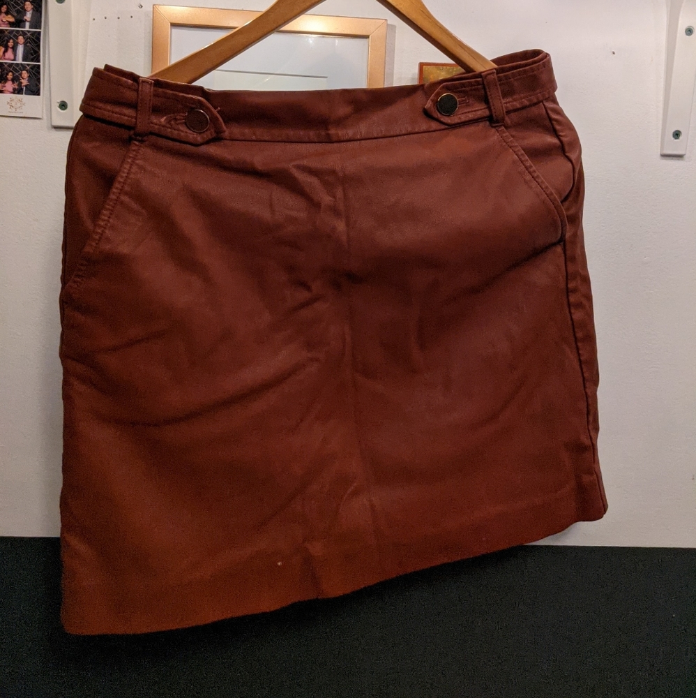 Faux Leather Skirt